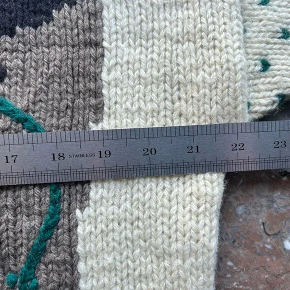 Vtg LL Bean Ragg Wool Dog Boot Sweater Intarsia Puppy Labrador L Cottage Preppy - Picture 7 of 11